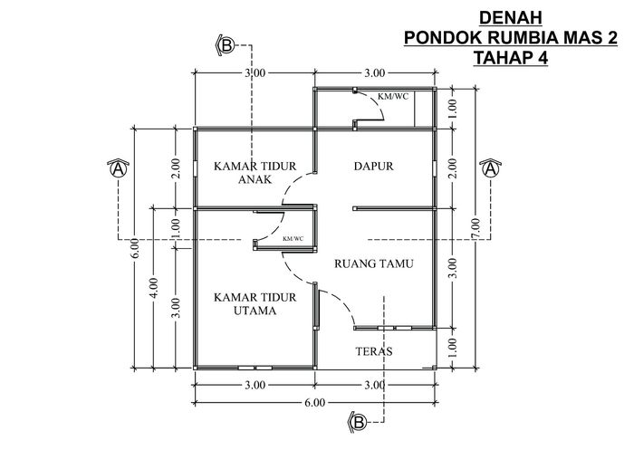 foto denah rumah tipe 36 perumahan PONDOK RUMBIA MAS 2 TAHAP 4