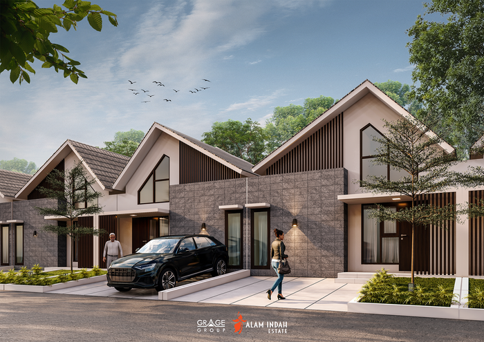 foto tampak rumah tipe Amaryllis perumahan Alam Indah Estate