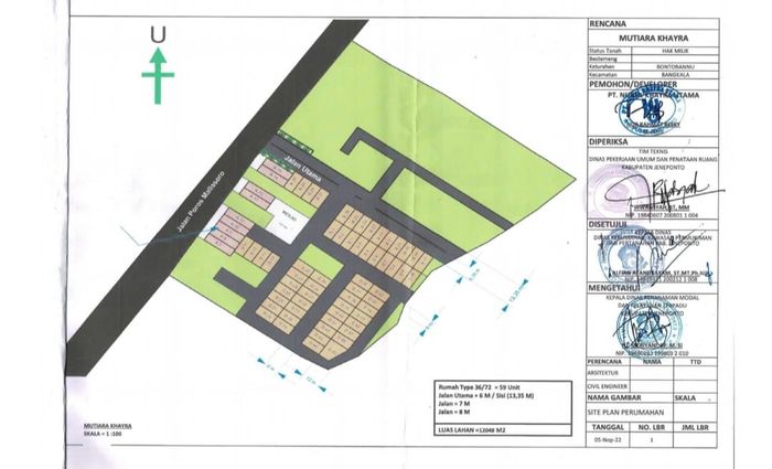 foto denah rumah tipe 36/72 perumahan PERUMAHAN MUTIARA KHAYRA
