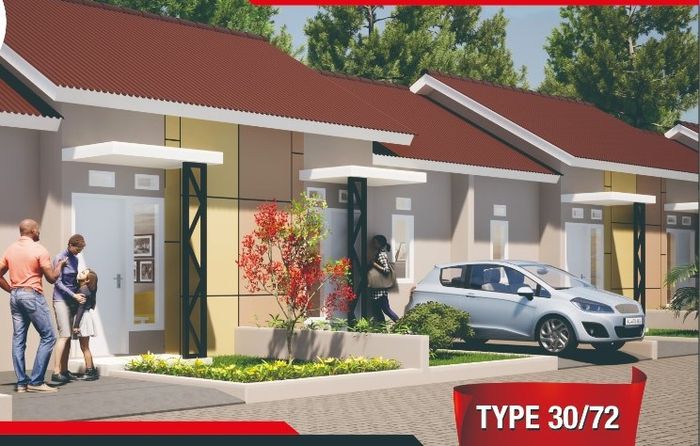 foto tampak rumah tipe 30/72 perumahan BAROMBONG ESTATE