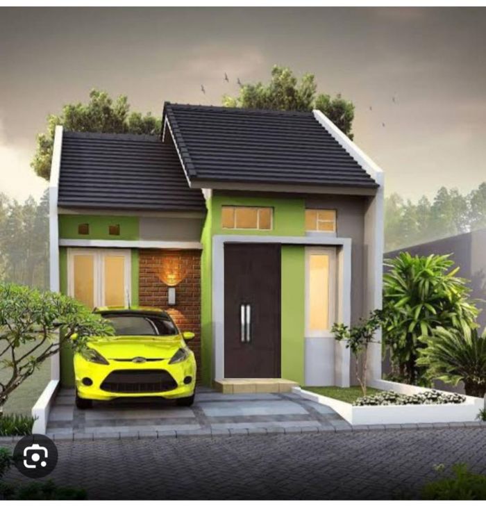 foto tampak rumah tipe 45 perumahan MAKURAGA GREEN RESIDENCE