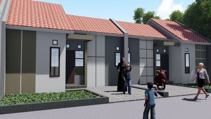 foto tampak rumah tipe 30 perumahan NIRWANA KLEGO RESIDENCE