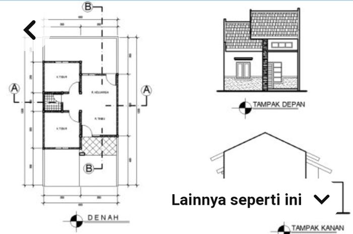 foto denah rumah tipe 36 perumahan BIMA MAS RESIDENCE III