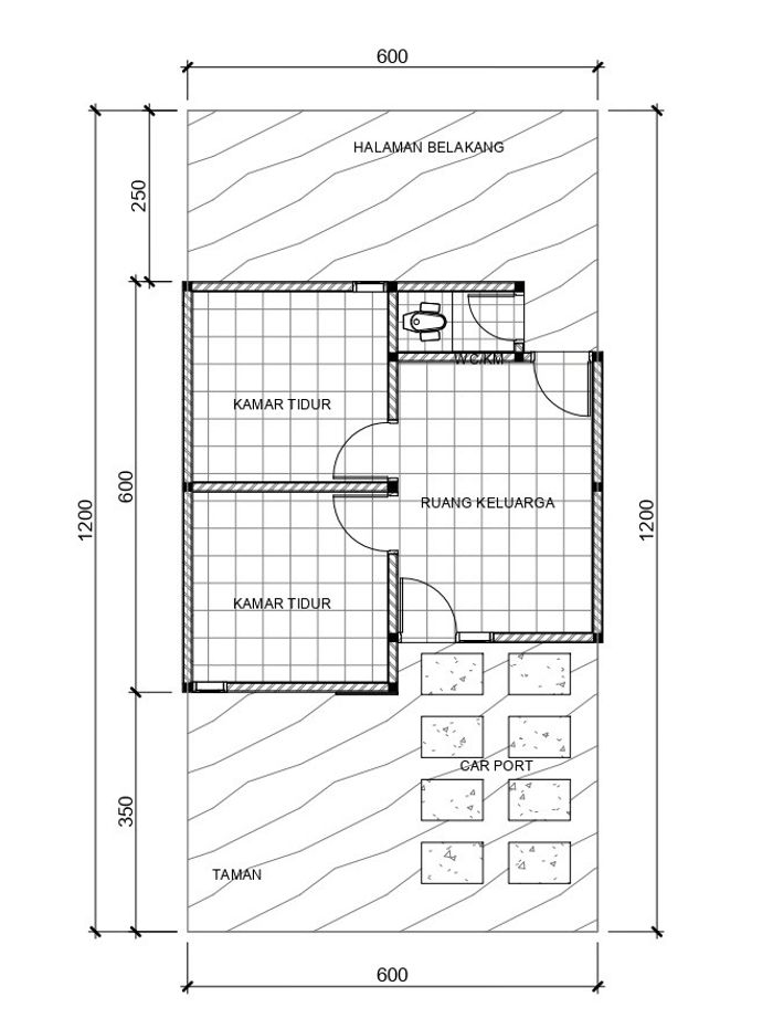 foto denah rumah tipe 36 perumahan BUKIT MILENIUM 3