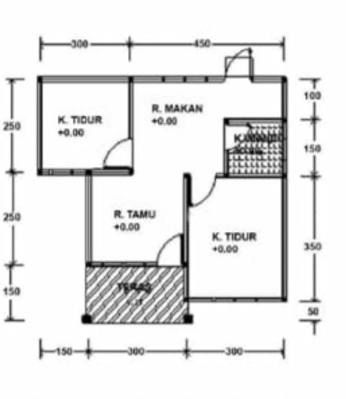 foto denah rumah tipe 36 perumahan BUMI DARUL AMAN 2