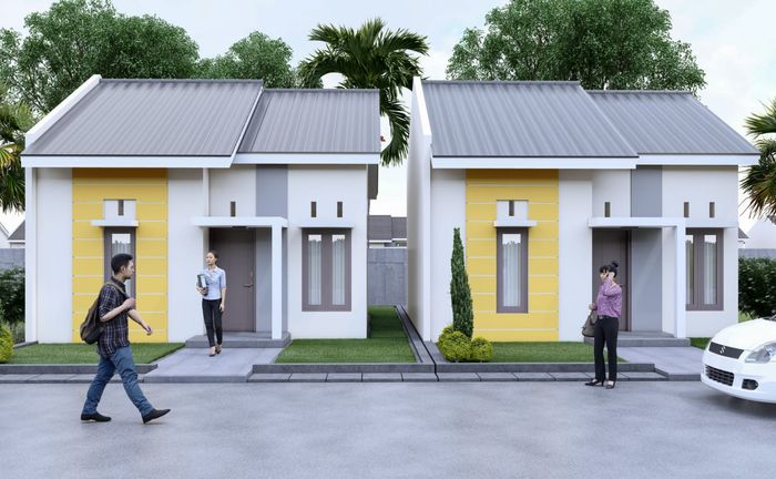 foto tampak rumah tipe 36 perumahan BOUGENVILLE RESIDENCE ANAK AIR