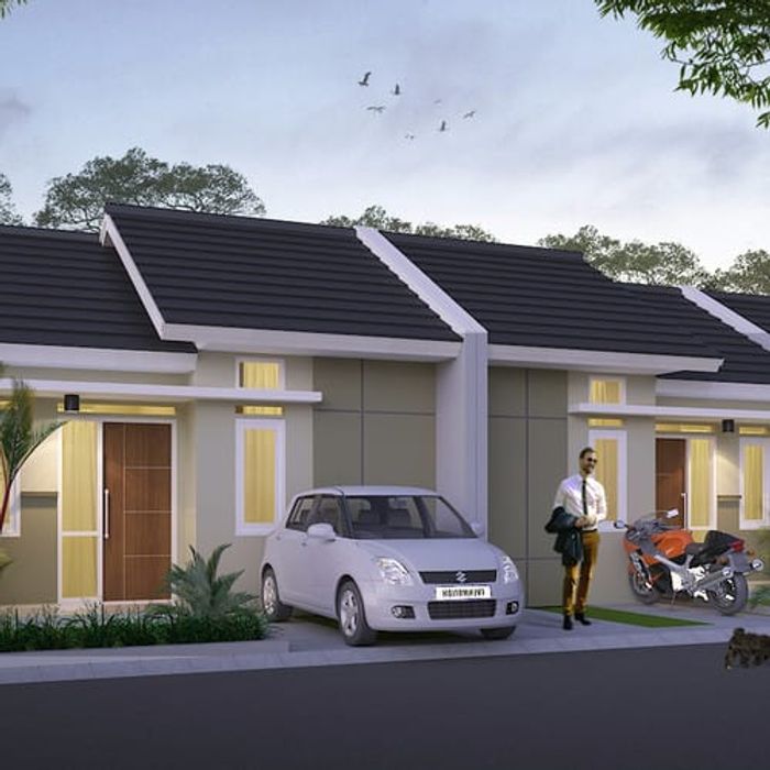 foto tampak rumah tipe 36 perumahan BOUGENVILLE RESIDENCE ANAK AIR