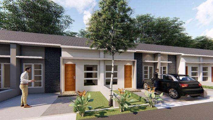 foto tampak rumah tipe 36 perumahan MULIA MENCIRIM