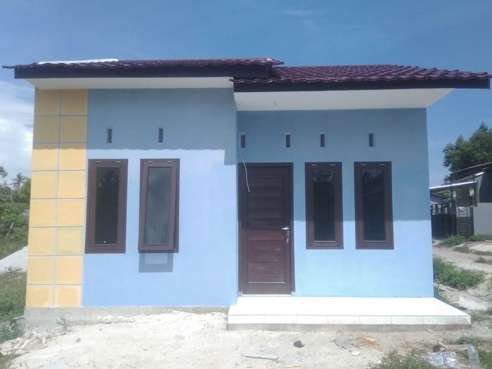 foto tampak rumah tipe 36 perumahan Banyan Villas Belitong