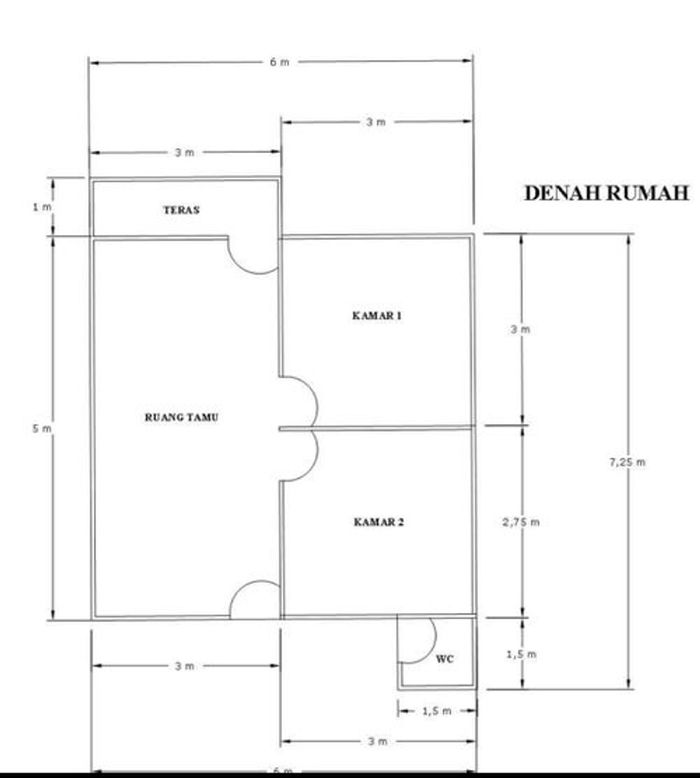 foto denah rumah tipe 36 subsidi perumahan NURUL HIDAYAH TAHAP 2