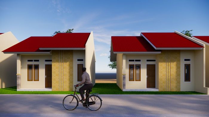 foto tampak rumah tipe 36 tunggal perumahan Griya Anggrek Asri 5