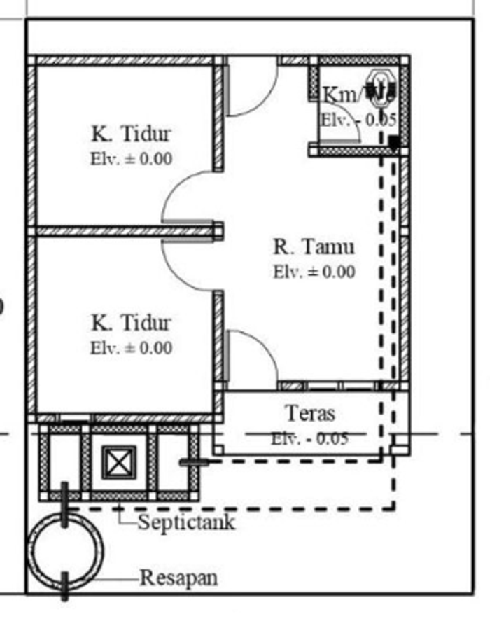 foto denah rumah tipe 36 / 85 perumahan AKASIAGIRI LAND