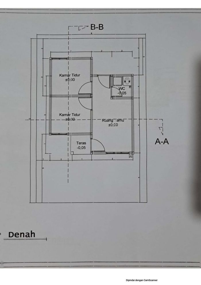 foto denah rumah tipe 36 perumahan Regas Indah