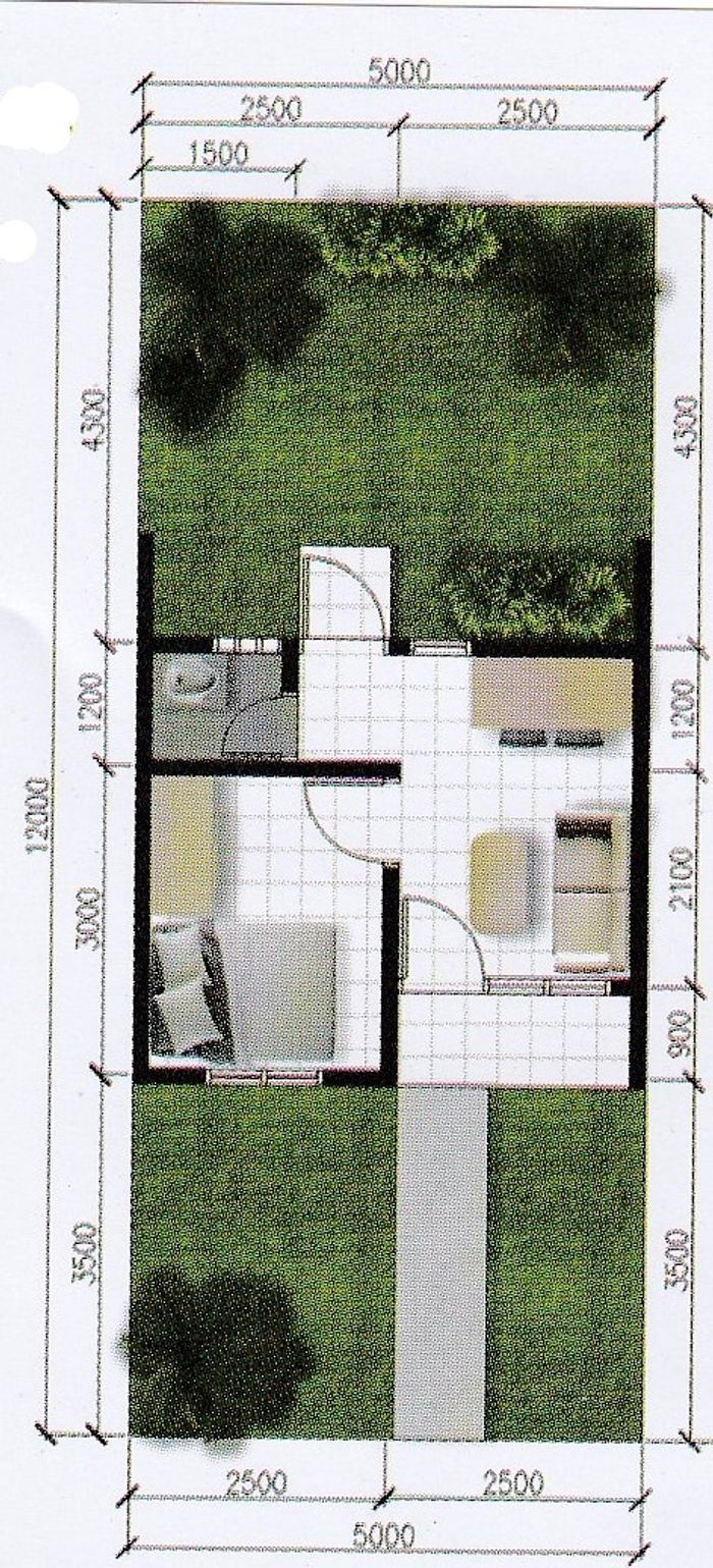 foto denah rumah tipe 22/60 perumahan Villa Gading Harapan 3