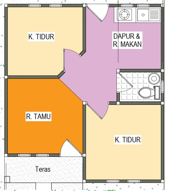 foto denah rumah tipe 36 perumahan Perumahan Griya Alika