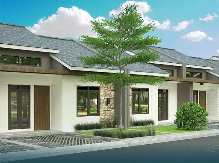 foto tampak rumah tipe 36/84 perumahan PERUMAHAN RIVERA RESIDENCE CLUSTER RIO