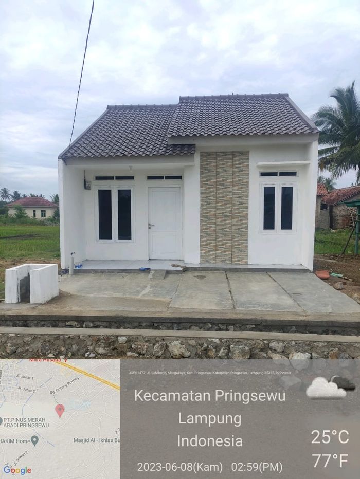 foto tampak rumah tipe 36 perumahan Sidoharjo Residence Pringsewu