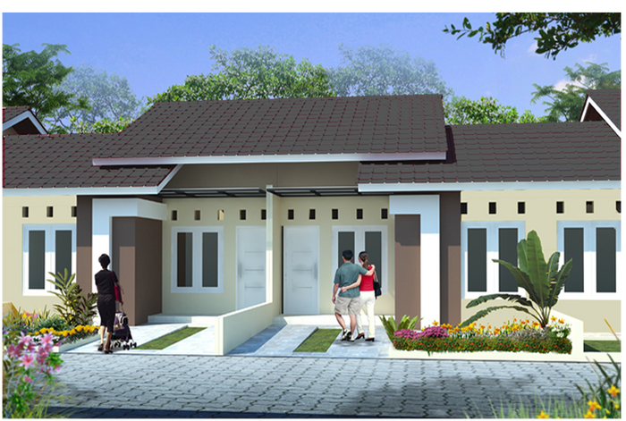 foto tampak rumah tipe 36 perumahan BUMI MIRAJ PERMAI H
