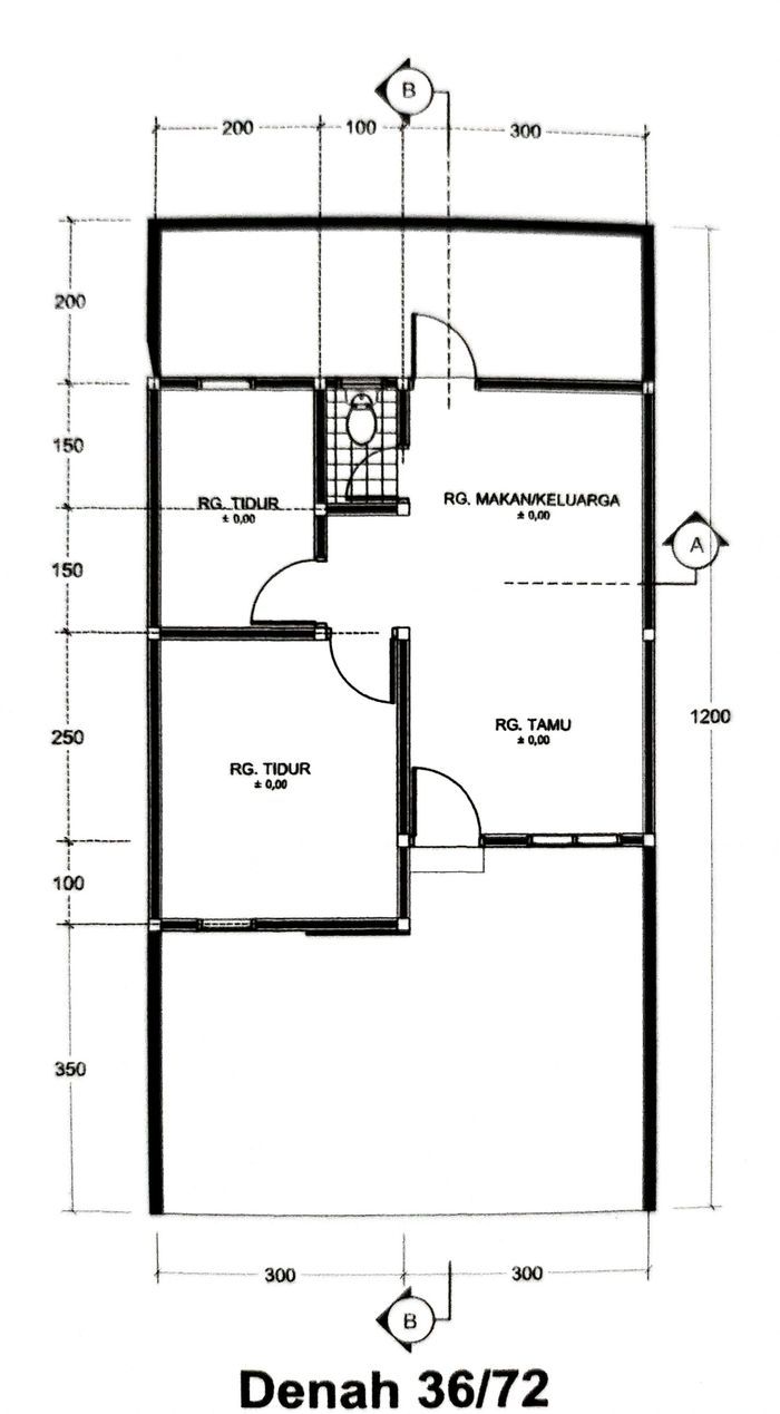 foto denah rumah tipe 36 perumahan Mario Residence