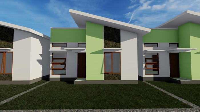 foto tampak rumah tipe 45 STANDAR perumahan BUKIT PERMATA RESIDENCE
