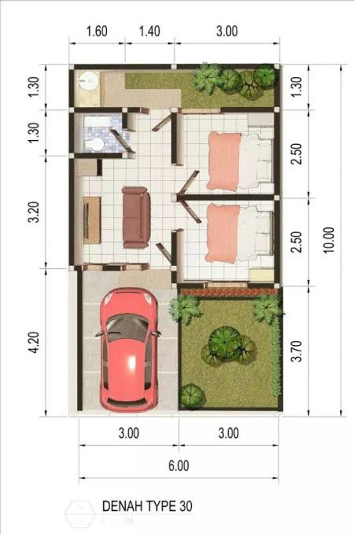 foto denah rumah tipe 30 perumahan PASEH PERMAI RESIDENCE 2