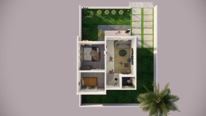 foto denah rumah tipe 36/170.42 perumahan PERUMAHAN PERMATA BIRU