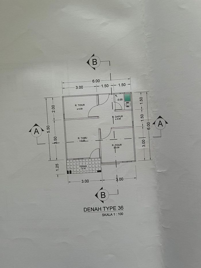 foto denah rumah tipe 36 perumahan GRAHA KIRANA 13