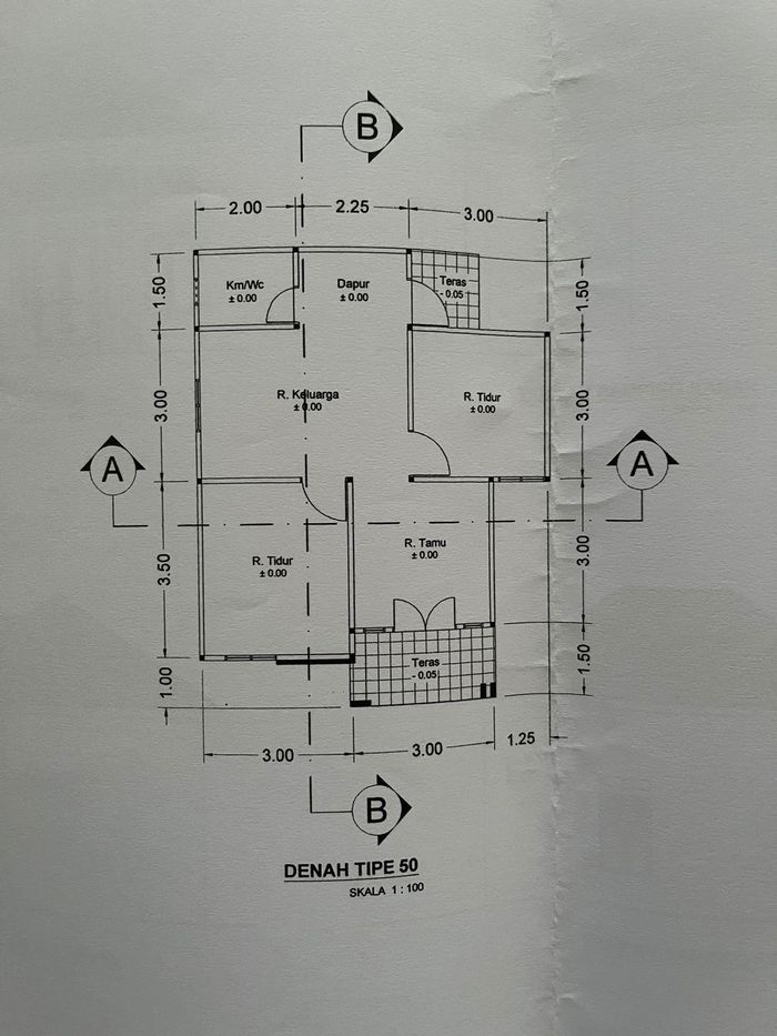 foto denah rumah tipe 50 perumahan GRAHA KIRANA 13