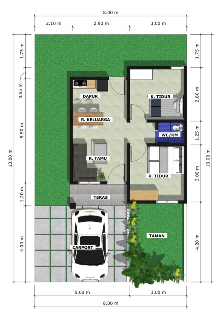 foto denah rumah tipe PRADANA RESIDENCE IX TAHAP II perumahan PRADANA RESIDENCE IX TAHAP II