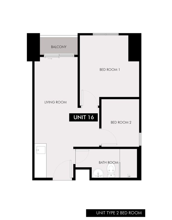 foto denah rumah tipe 2 BR perumahan Sudimara Forestwalk