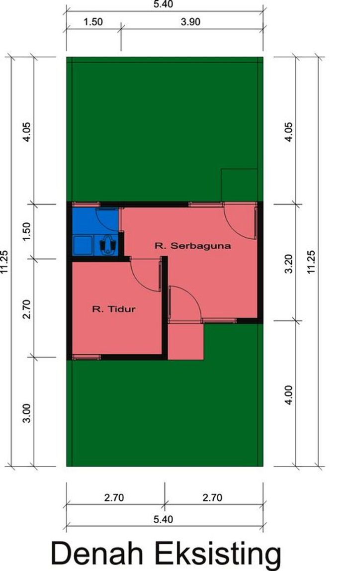 foto denah rumah tipe 22/60 perumahan Griya Permata Cisoka Tahap 5