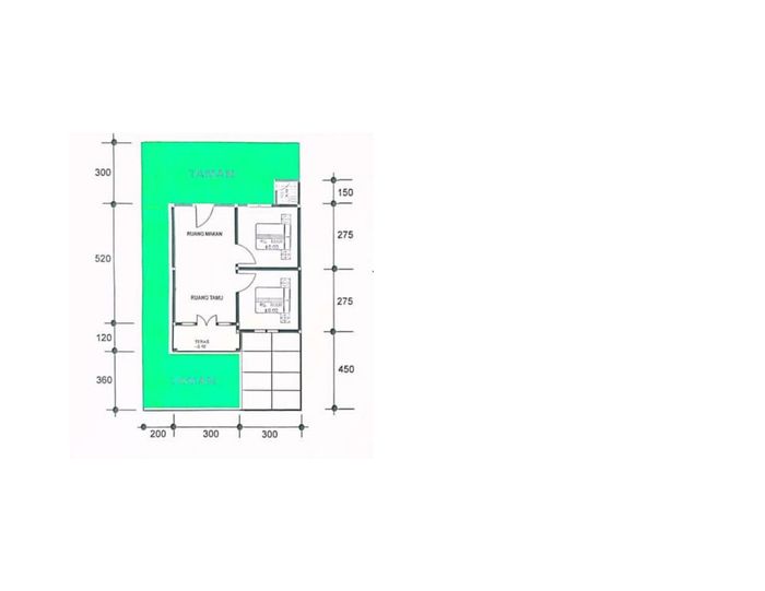 foto denah rumah tipe 36 perumahan ALYA RESIDENCE III