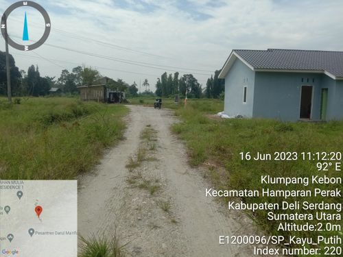 foto posisi tengah perumahan Taman Indah Hamparan Perak Tahap II