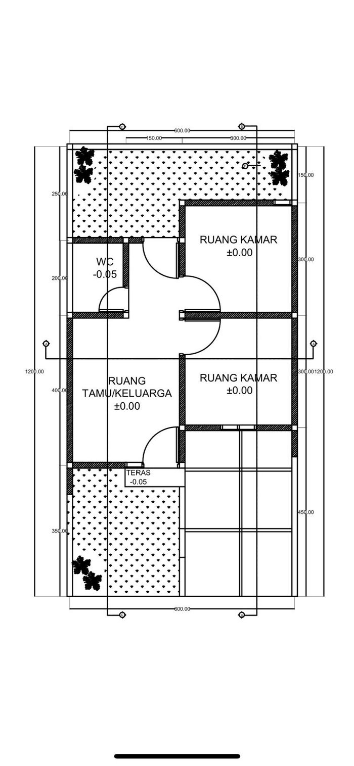 foto denah rumah tipe 36/72 perumahan GRIYA OMARUMI PERMAI 2