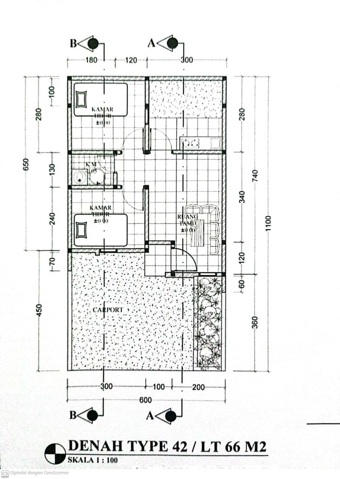 foto denah rumah tipe 36/78 perumahan PERUMAHAN HARMONI RESIDENCE