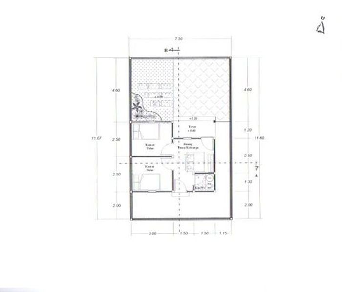 foto denah rumah tipe 30/80 m2 perumahan Perumahan Taman Selat Tahap 2
