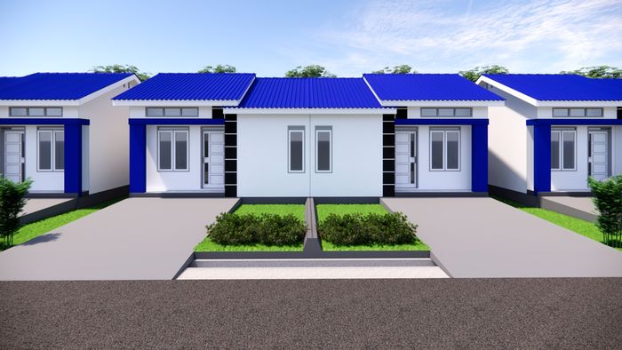foto tampak rumah tipe 36 perumahan UKHUWAH LAND BAHORURU