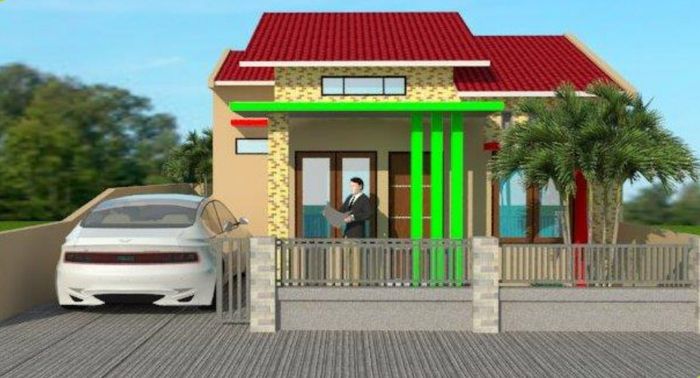 foto tampak rumah tipe 54 perumahan Perum. Lupoyo Alam Permai