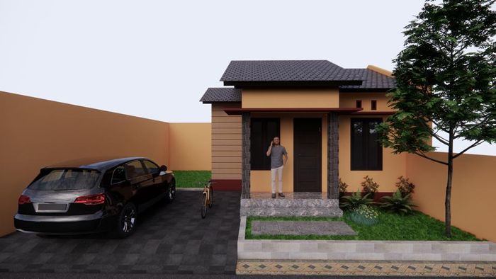 foto tampak rumah tipe 36 perumahan Perum. Lupoyo Alam Permai