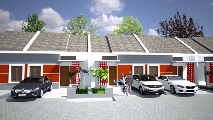 foto tampak rumah tipe 36 perumahan VILLA UTAMA RESIDENCE