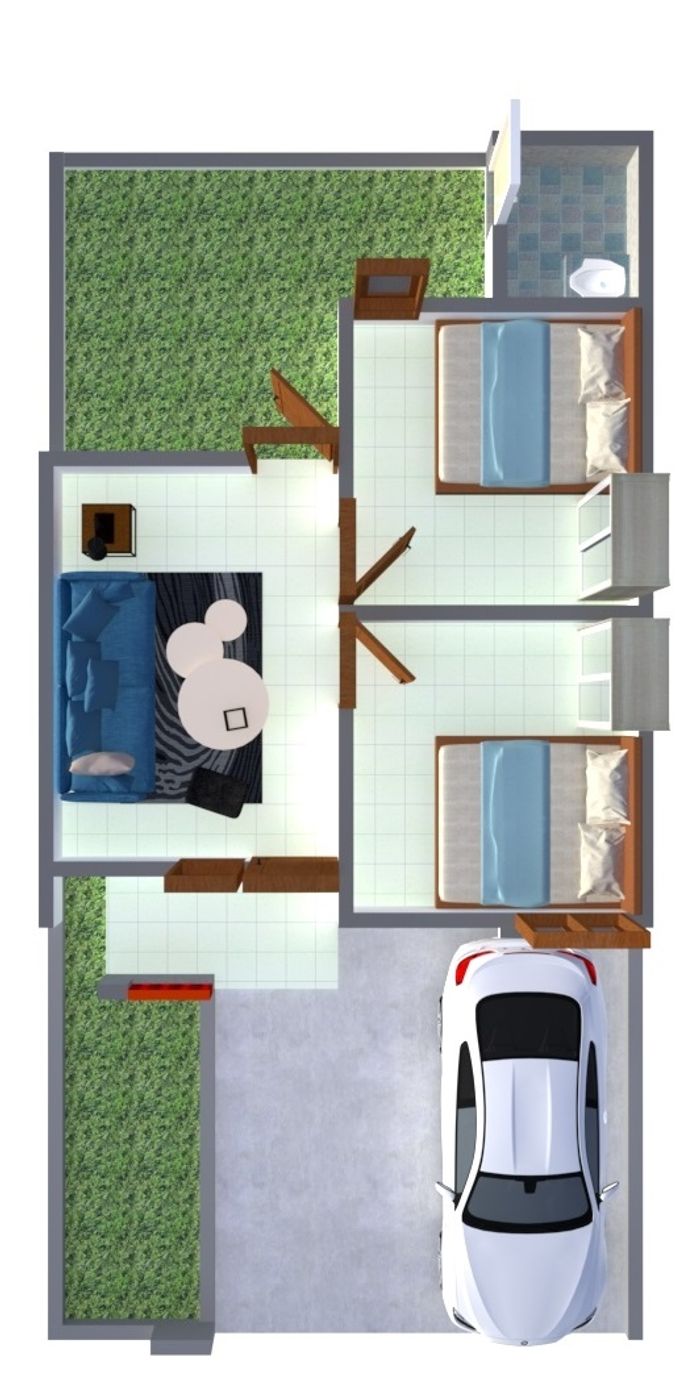 foto denah rumah tipe 36 perumahan VILLA UTAMA RESIDENCE