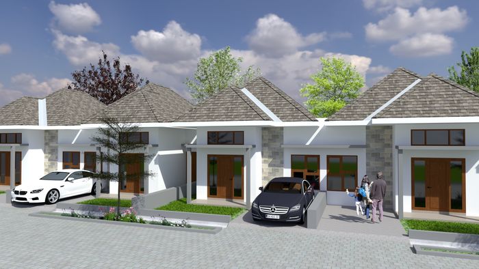 foto tampak rumah tipe 45 perumahan VILLA UTAMA RESIDENCE