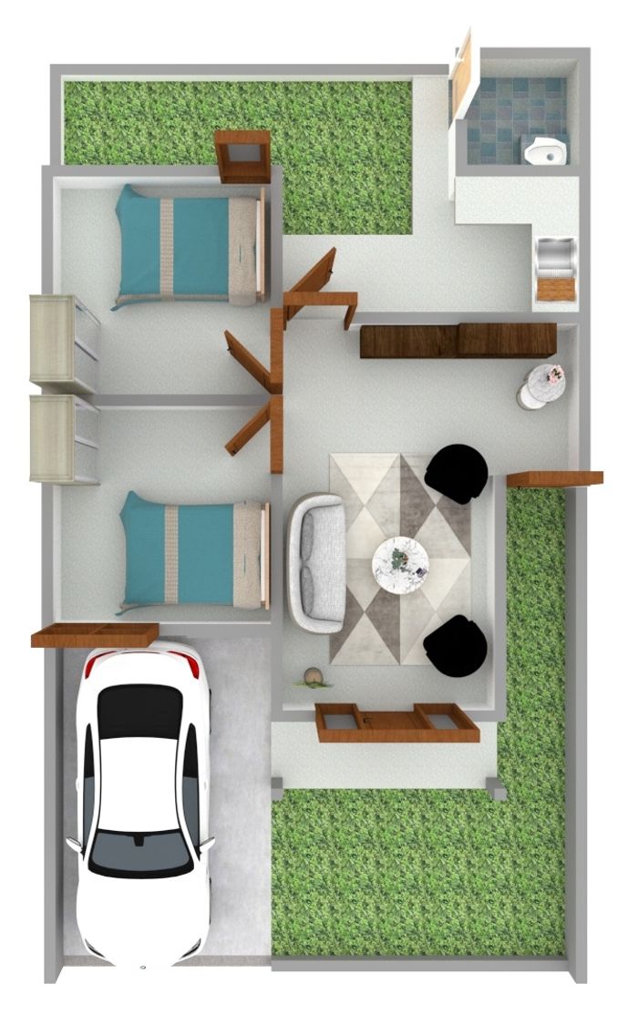 foto denah rumah tipe 45 perumahan VILLA UTAMA RESIDENCE