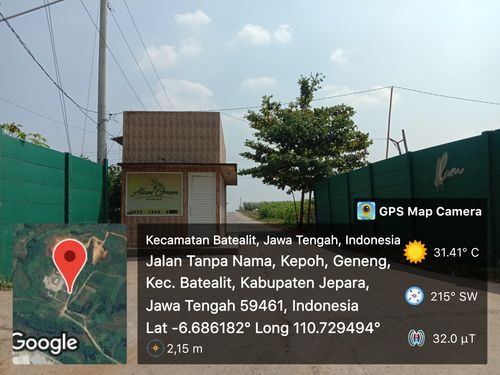 foto gerbang perumahan Perumahan Alam Green Residence