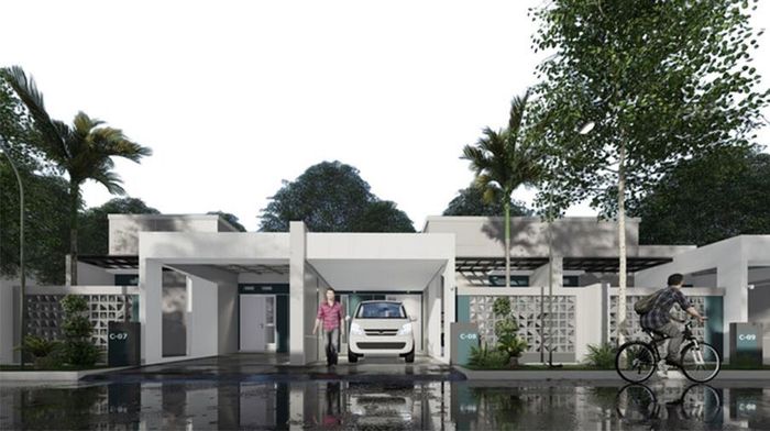 foto tampak rumah tipe 38/84 perumahan GARDENIA RAYA 1