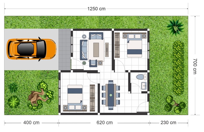 foto denah rumah tipe 36 perumahan SHAFA MARWAH RESIDENCE