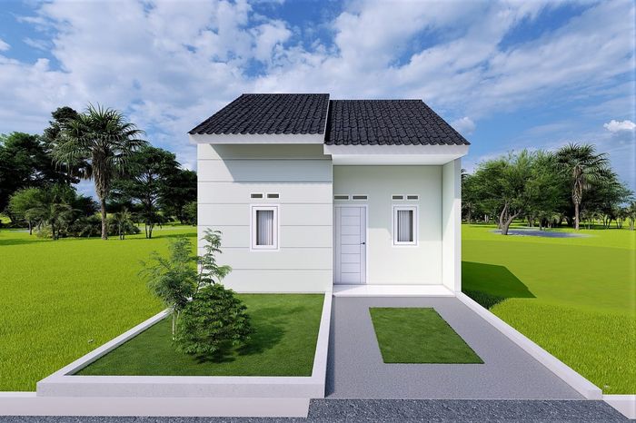 foto tampak rumah tipe 30/60 perumahan Karangwangi Residence