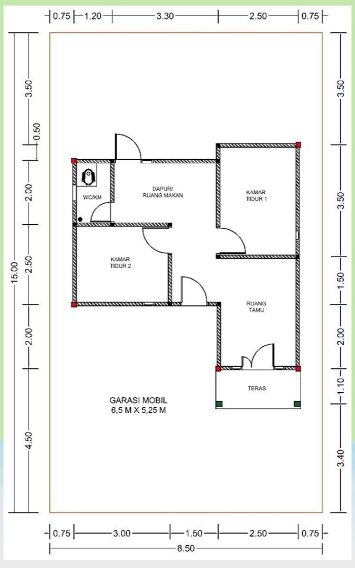 foto denah rumah tipe 36 perumahan ANUGRAH REGENCY 6 TAHAP 2