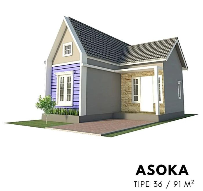 foto tampak rumah tipe Asoka 1 (91 M2) perumahan GRAND MAHANTAS 2