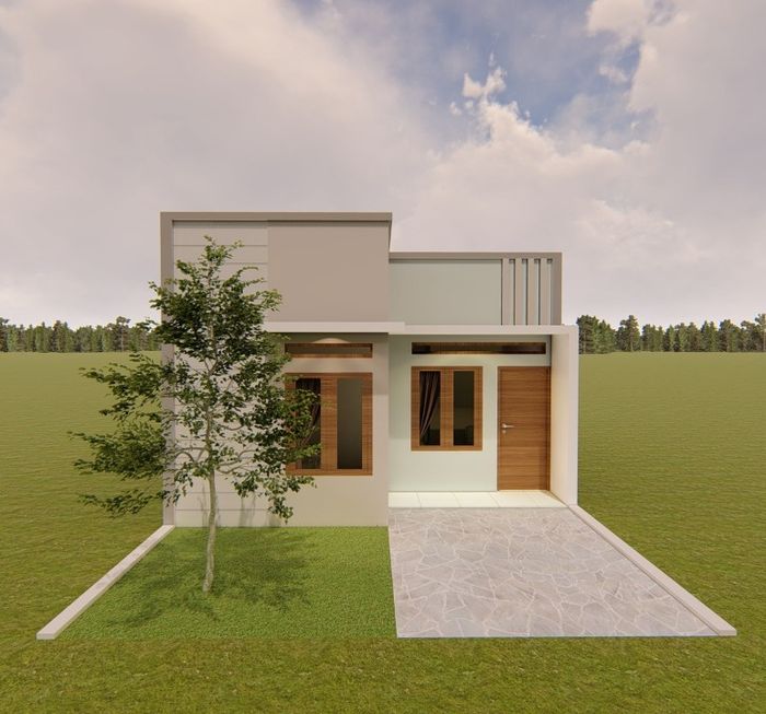 foto tampak rumah tipe Subsidi Plus perumahan Green Land